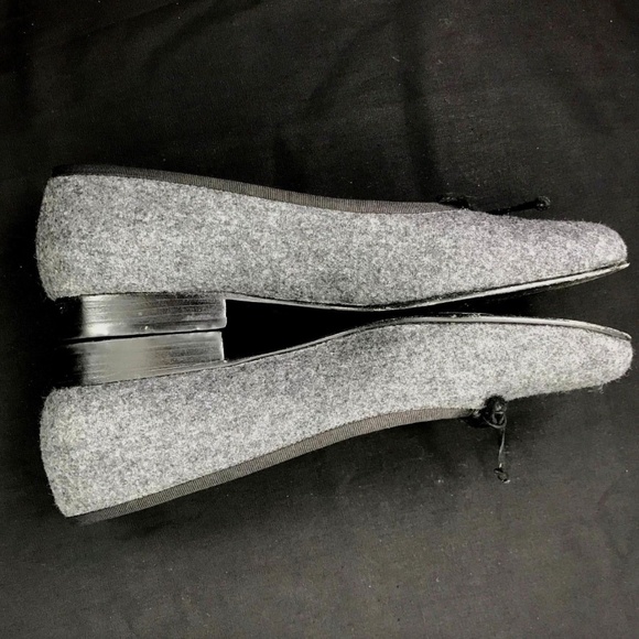 Ralph Lauren Gray Wool Leather Ballet Flats 9.5M - Picture 5 of 8
